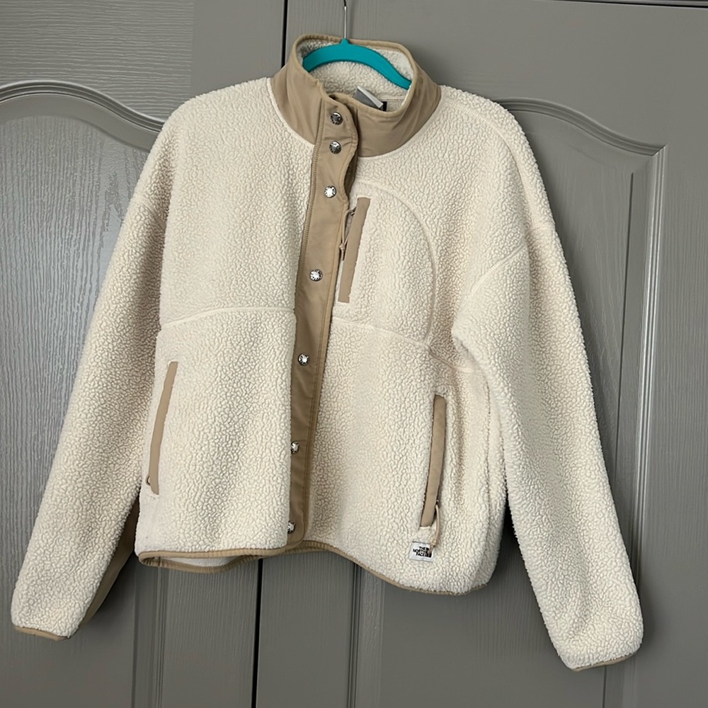 Color Block North Face Sherpa Jacket